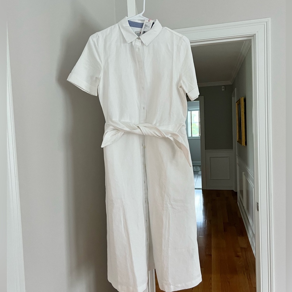 Vineyard Vines tie-front linen dress